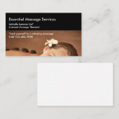 Carte De Rendez-vous Thérapeute de massage (Devant / Derrière)