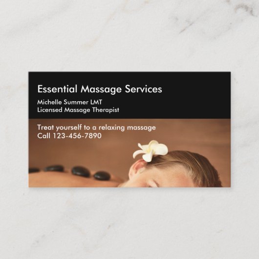 Carte De Rendez-vous Thérapeute de massage (Devant)