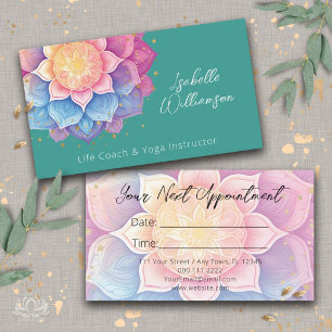 Carte De Rendez-vous Thérapeute en santé holistique Mandala floral