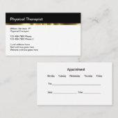 Carte De Rendez-vous Thérapeute physique classique Médicale (Devant / Derrière)