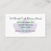 Carte De Rendez-vous Thérapeute tendance de massage Lotus Graphic (Devant)