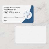 Carte De Rendez-vous Thérapie physique moderne Médicale (Devant / Derrière)