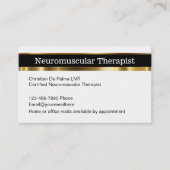 Carte De Rendez-vous Thérapiste neuromusculaire (Devant)