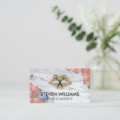 Carte De Rendez-vous Tige à lèvres | Ciseaux | Marbre de fleurs (Debout devant)