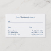 Carte De Rendez-vous Toile Bleue Cadre doré, Massage des mains (Dos)