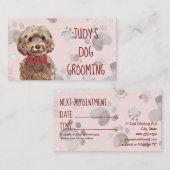 Carte De Rendez-vous Toilettage de chien (Devant / Derrière)