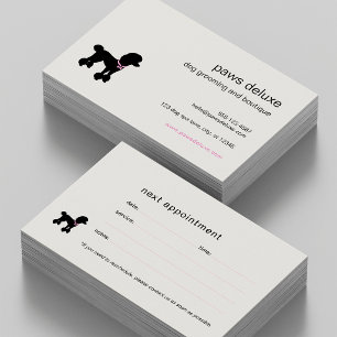 Carte De Rendez-vous Toilettage de chiens Silhouette Moderne