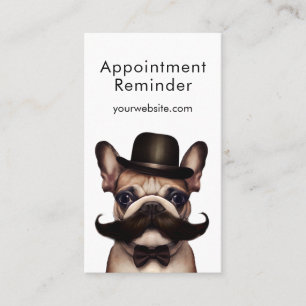 Carte De Rendez-vous Toiletteur pour chiens Bulldog français mignon