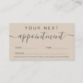 Carte De Rendez-vous tonalité terre moderne tendance plus professionnel (Devant)