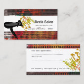 Carte De Rendez-vous Traçages artistiques de salon de motif de coiffeur (Devant / Derrière)