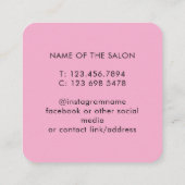 Carte De Rendez-vous Trendy Modern Salon Appointment Reminder Card (Dos)