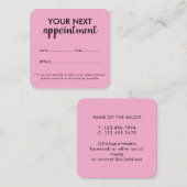 Carte De Rendez-vous Trendy Modern Salon Appointment Reminder Card (Devant / Derrière)