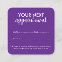 Trendy Modern Salon Appointment Reminder Card