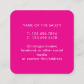 Carte De Rendez-vous Trendy Modern Salon Appointment Reminder Card (Dos)