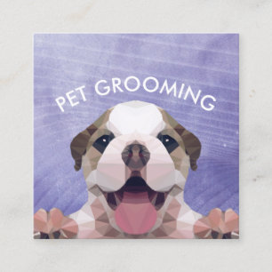 Carte De Rendez-vous Très Peri Low Poly Chien Soins pour animaux de com