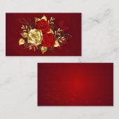 Carte De Rendez-vous Trois Roses de bijoux (Devant / Derrière)