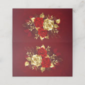 Carte De Rendez-vous Trois Roses de bijoux (Extérieur déplié)