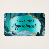 Carte de rendez-vous turquoise (Devant)