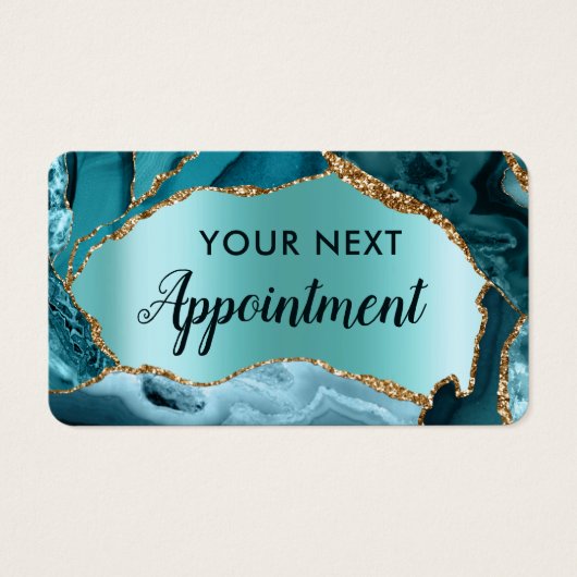 Carte de rendez-vous turquoise (Devant)