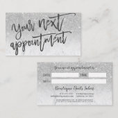 Carte De Rendez-vous Typographie moderne de l'écriture marbre parties s (Devant / Derrière)