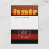 Carte De Rendez-vous Typographie moderne et audacieuse Salon de coiffur (Dos)