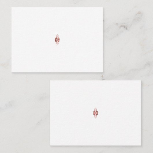 Carte De Rendez-vous Un graphique rouge vif présente un d floral créati (Devant / Derrière)