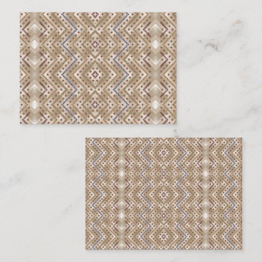 Carte De Rendez-vous Un tapis marron affichant un design symétrique (Devant / Derrière)