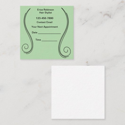 Carte De Rendez-vous Unique Hair Stylist Theme Appointment Cards (Devant / Derrière)