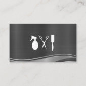 Carte De Rendez-vous Vague métallique | Barber Stylist Outils (Devant)