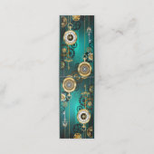 Carte De Rendez-vous Veille bijoux Steampunk sur un Arrière - plan vert (Extérieur déplié)