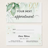 Carte de rendez-vous verdoyante (Devant & derrière)