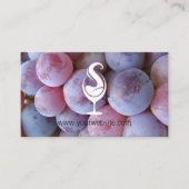 Carte De Rendez-vous Verre à vin pour logo | Raisins (Devant)