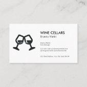 Carte De Rendez-vous Verre à vin | Sommelier (Dos)