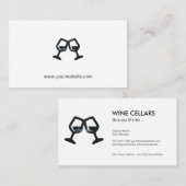 Carte De Rendez-vous Verre à vin | Sommelier (Devant / Derrière)