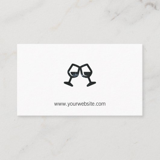 Carte De Rendez-vous Verre à vin | Sommelier (Devant)