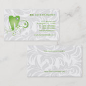 Carte De Rendez-vous Vert dentaire 2 de logo de dent de diamant de (Devant / Derrière)