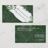 carte de rendez-vous verte grunge (Devant / Derrière)