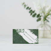 carte de rendez-vous verte grunge (Debout devant)