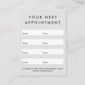 Carte de rendez-vous vertical du logo personnalisé (Devant)