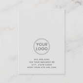 Carte de rendez-vous vertical du logo personnalisé (Dos)