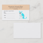 Carte de rendez-vous vétérinaire (Devant / Derrière)
