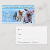 Carte De Rendez-vous Vétérinaire de Blue Rush (Devant / Derrière)