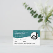 Carte De Rendez-vous Veterinary Pet Care Appointment Cards Reminder  (Debout devant)