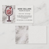 Carte De Rendez-vous Vignoble Wine Glass | Restaurant (Devant / Derrière)
