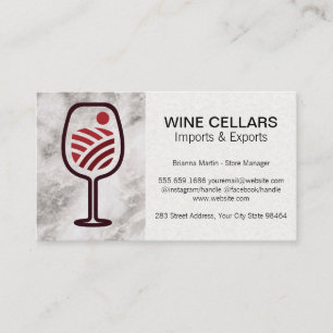 Carte De Rendez-vous Vignoble Wine Glass   Restaurant