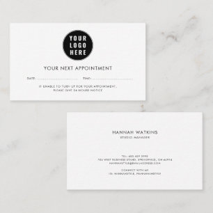 Carte De Rendez-vous Votre Logo Simple Company Hairstylist