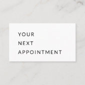 Carte De Rendez-vous Votre prochaine nomination | Noir et gris | Minima (Devant)