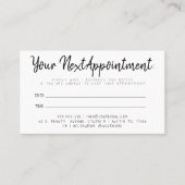 Carte De Rendez-vous Votre prochaine nomination | Rappel | Lashes (Devant)