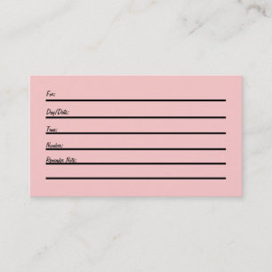 Carte de rendez-vous (w/clock)