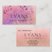 Carte De Rendez-vous Wedding planner d'événement Rose Blush Coiffeur PI (Devant / Derrière)